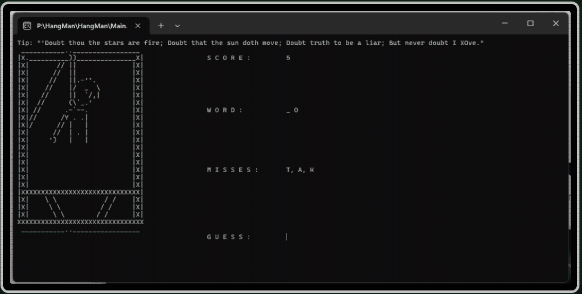 Hangman - Multi‑Level with User Roles screenshot