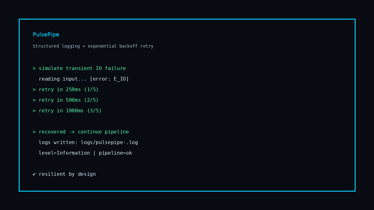 PulsePipe logging